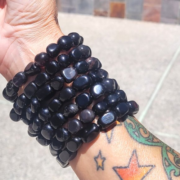 Crystal Tumbled Bracelets Set of 5 - Picture 6 of 6